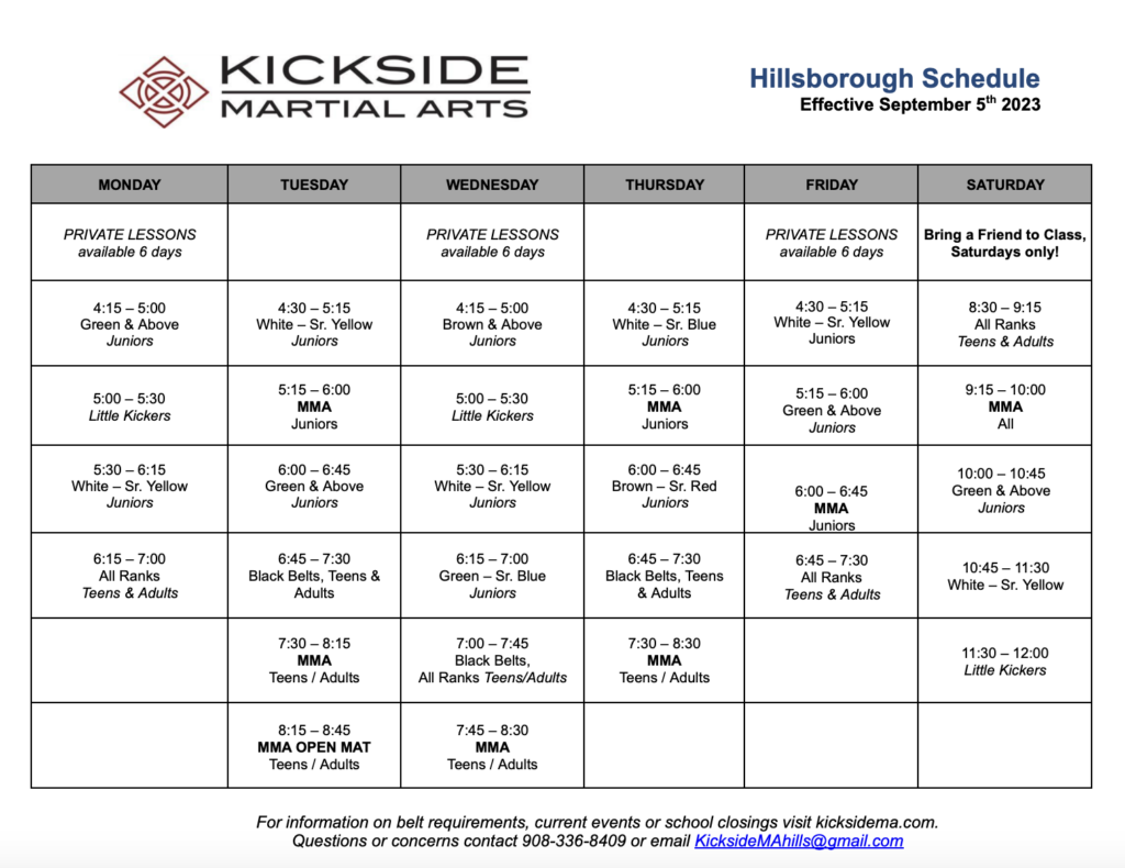 Hillsborough Kickside Martial Arts
